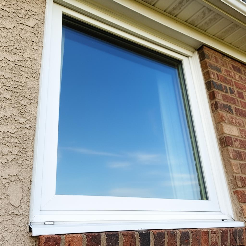 Before and after window cleaning showing clear, streak-free glass